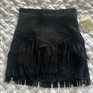 Black Fringe Skirt